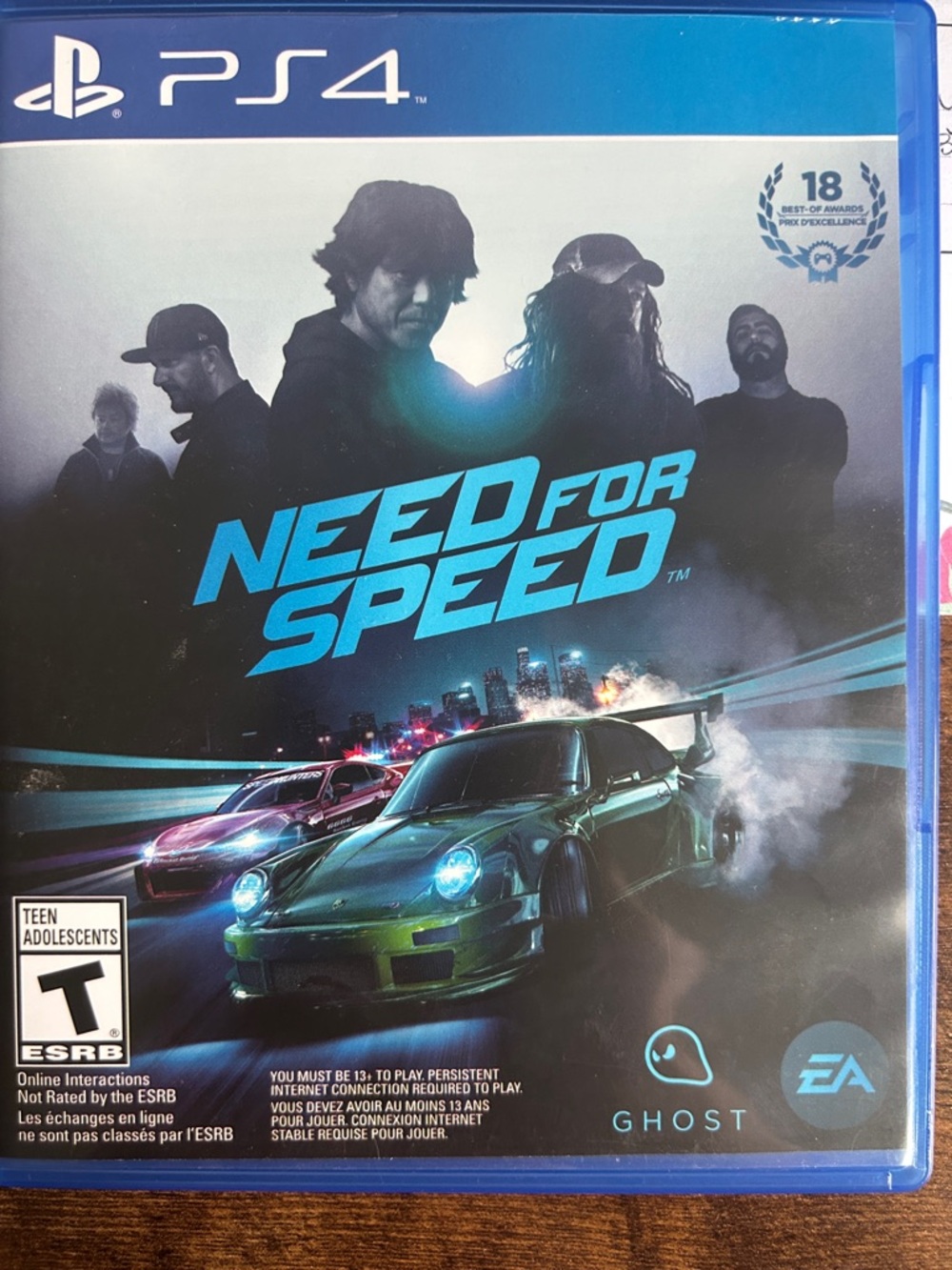 Need for Speed (PS4) - Ghost / Electronic Arts - Black & Blue Cover